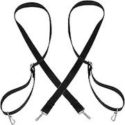 COSMEVIVI 2 Pcs Elastic Bungee Cord Awning Storm Straps Surfboard Strap for Securing Sunshades Tents Boat Covers Durable Material with Sturdy Hooks