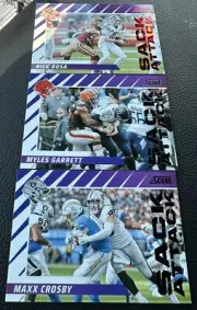 2024 Panini Score Football-Sack Attack- NFL 3 Card Lot + 1 Red Nick Bosa