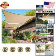 Heavy Duty 9' x 19' Rectangle Shade Sail - Water Permeable & Classic Design