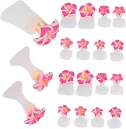 Vaguelly 3Sets Silicone Toe Separators for Pedicures Flexible Nail Art Tool Soft Comfortable Individual Toe Dividers for Nail Trimming and Beauty for Home