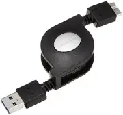 Elecom USB Cable [microB] USB3.0 (USB A Male to MicroB Male) Winding 0.7 m Black