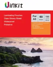 A3 Hot Laminating Pouches 303x426mm Sheets Film 150Micron75x2 - 60 Sheets Uinkit