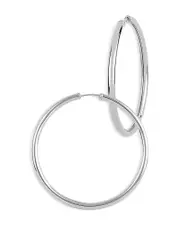 Bloomingdale's Fine Collection Endless Large Hoop Earrings in Sterling Silver