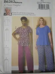 Tops Loungewear Top Pants Loose Fitting Size XS-XL Butterick 6262 SewingPattern*