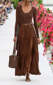 [Michael Kors Collection] Jersey Scoop-Neck Bodysuit