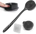 Silicone Body Scrubber, 2 In 1 Silicone Back Scrubber for Shower, Upgraded Bo...