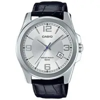 在飛比找森森購物網優惠-【CASIO 卡西歐】紳士時尚 皮革錶帶 日期顯示 礦物玻璃