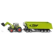 Siku Green Tractor Frontloader Dolly Tip Trailer 1:50 Vehicle Kids Toy 3y+