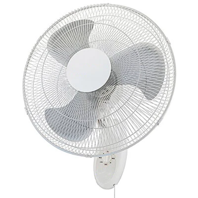 Lot 2x 18" Wall Mount Fan, Oscillating 3 Speeds, 120VAC Cir
