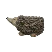 Willow & Silk Arty Echidna Rustic Stony Decorative Home Ornament - Light Grey