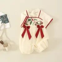 在飛比找ETMall東森購物網優惠-網紅嬰兒衣服滿月中國風透氣夏裝