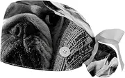 [YTYVAGT] 2-Pc,Gourd-Shaped Working Cap,Fisherman Hat with Buttons and Cotton Sweatband,Dog Sofa Cute Pet