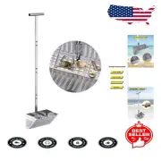 Premium Stainless Steel Beach Rake with 2 Supporting Stems & Ergonomic Handle