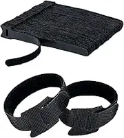 Fastening Cable Ties Reusable, 100Pcs Premium 6-Inch Adjustable Cord Ties, Microfiber Cloth Cable Management Straps Hook Loop Cord Organizer Wire Ties Reusable
