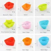 5pcs Cupcake Molds Reusable Silicone Baking Cups Cases Muffin Molds for Bake