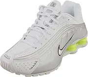 [Nike] Shox R4 Shoes (AR3565-102, White/Metallic Silver/Volt/White)