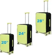 [FABULWAY] Clear Luggage Cover Protectors For Suitcases,Elastic Transparent waterproof PVC Suitcase Covers Protector Fit 20-30 Inch wheeled Luggage, Clear luggage cover, 20”+24“+28“, Luggage Cover