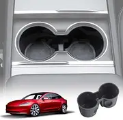 X-CAR Centre Console Rubber Cup Holder Insert for Tesla Model 3 Highland 2023-2025 Car Accessories