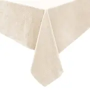 J.Elliot Charlotte 150x250cm Cotton Tablecloth Rectangle Table Cover Cream/White