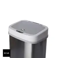 在飛比找momo購物網優惠-【HOLA】美國NINESTARS感應式金屬垃圾桶12L-銀