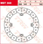 TRW Lucas Brake disc MST368, rigid