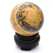 50mm Bumblebee Jasper 169g Natural Crystal Sphere Ball Gemstone Inc Stand