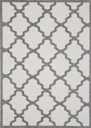 Sisalo Cream and Grey In Geometric Rug
