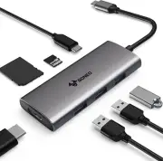 GONEO All in 1 USB C Hub USB C Docking Station 4K HDMI,3 Ports USB 3.0 PD SD/TF