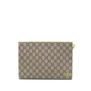 [Gucci] Gucci Small GG Canvas Clutch Bag ONE SIZE NEUTRALS/BROWN