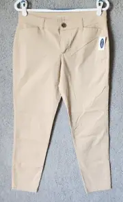 NEW Old Navy Women's Skinny Stretch Khaki Chino Dress Pants Rolled Oats Tan Sz 6