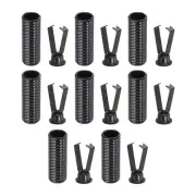 Shoelace Tips, 16Pcs Shoelace Head Tips for DIY Shoes String, Black Style C