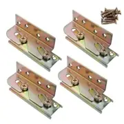 4 Sets Bed Rail Brackets,Heavy Duty Bed Frame Brackets Bed Fittings 4 Pieces