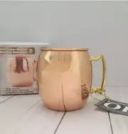 New in Box ODI Solid Copper Nickel Lined Moscow Mule Mug 16oz #428 Made in India
