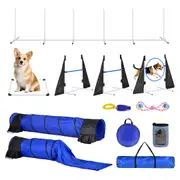 Advwin Dog Agility Training Equipment Pet Outdoor Game with Tunnel