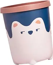 TOPPERFUN Cartoon Bear Design Trash Can Creative Waste Bin for Bedroom Bathroom Kitchen Nursery Cute Plastic Wastebasket