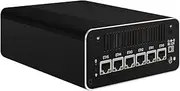 HUNSN Micro Firewall Appliance, Mini PC, OPNsense, VPN, Router PC, I3 1315U, RJ24, 6 x 2.5GbE I226-V, HDMI, DP, USB3.2, Type-C, TF, with Fan, 96G RAM, 128G SSD