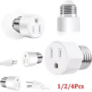 3 Prong E26 E27 Lamp Socket to 2 Prong/3 Prong Socket Adapter Socket Converter