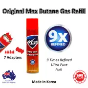 Ultra Pure Butane Gas Refill-Lighter Fuel for Refilling-9X Refined, 7 Nozzles