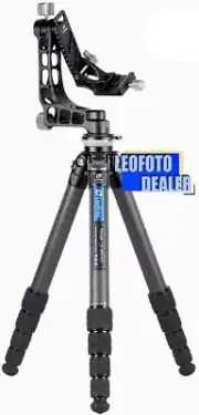 Leofoto LS-365CEX+PG-1 Leveling Base Tripod & Gimbal Head Black s