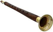 Indian Traditional Natural Sheesham Rosewood Brass Shell Shehnai/Shenai For Beginners & Experiance Both - Pack Of 1 Shehnai (Length - 18 Inches)