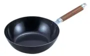 PEARL METAL Light Stir-Fry Pot 28cm IH Compatible Iron Frying Pan Deep Brason