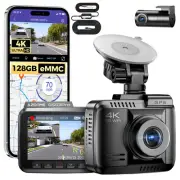 AZDOME 2CH 4K+1080P Dash Cam ADAS 5GWiFi GPS Park Mode G-sensor WDR&Hardware Kit