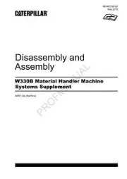 Caterpillar W330B Material Handler Supplement Disass Assembly Service Manual