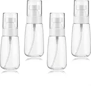 BOLNEY Clear Empty Fine Mist Spray Bottles, 4Pcs 60ml Leak Proof Refillable Plastic Spray Bottle, Small Travel Size, Fine Mist Travel Spray Bottle