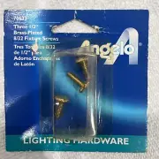 Angelo 8/32 Fixture Screws Brass-Plated 1/2" Length 70632 (Qty 3) Year 1999