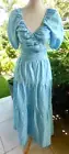 New! Petal + Pup Size XL Blue Tie Top & Long Skirt BNWT Linen & Rayon