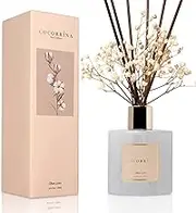 Cocorrína Reed Diffuser Set, 6.7 oz Clean Linen Scented Home Fragrance with Sticks for Bathroom Shelf Decor