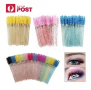 Disposable Glitter Eyelash Brush Applicator Extension Mascara Wands Spoolie Tool