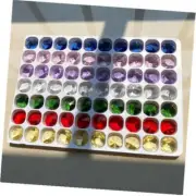 140pcs Multicolour 14mm Octagon Beads Crystal Prisms Chandelier Parts Decoration