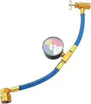 R134A Refrigerant Charging Hose with Gauge, Car AC Refrigerant Hoses, AC Recharge Hose Fits for Car AC Air Conditioning Refrigerant Refrigerant Hoses